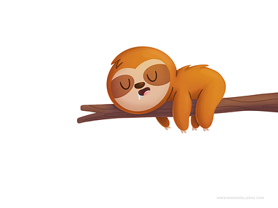 sloth cartoon character children cute illustration ilustracion kidlitart kids mexico procreate