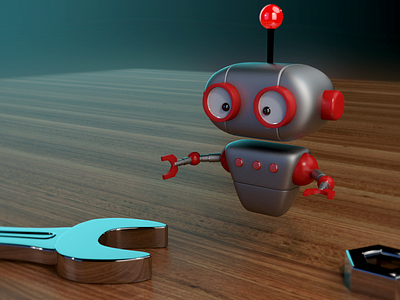 Tiny Robot 3d cartoon maya mexico robot