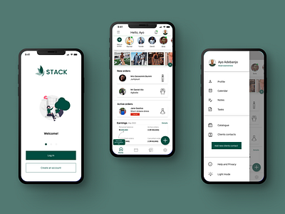 Client management app for Tailors/Fashion designers client management app mobile app mobile design product design tailor app ui design uiux design ux design ux designer