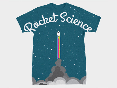 Rocket Science ignition launch rocket space stars t shirt