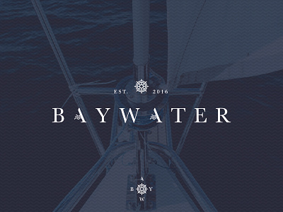 Identity design - Baywater brand identity business card compass elegant expensive logo luxury nautical ships wheel sign