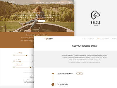 Beagle finance website design