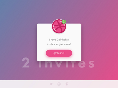 2 Dribbble Invites