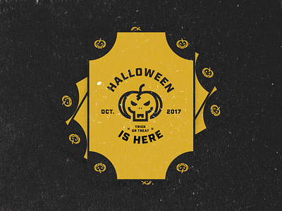Halloween is Here - Card Deck cards circle deck halloween2017 logo pantone pumpkin sign skull trick or treat yellow zombie