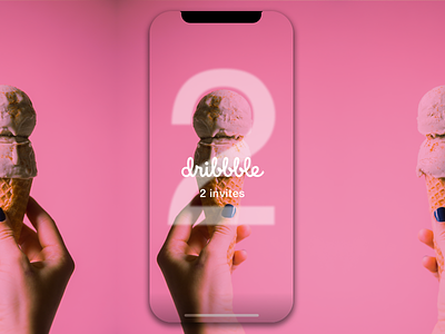 Two to give 2 app draft dribbble ice cream invite iphone pink prospects sketch ui