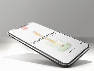 Guitar presentation concept app design app appdesign fender guitar ios iphone iphonex sketch slider strat stratocaster uidesign