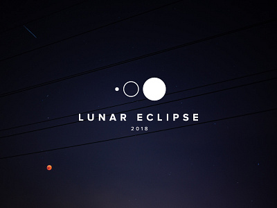 Lunar eclipse logo concept