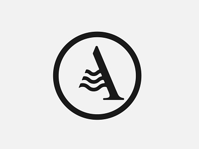 A wave 2 branding clean design icon industrial logo minimal sign symbol typography