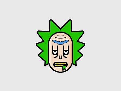 Rick 8px affinity affinitydesigner cartoon clean icon minimal pixel perfect rick rickandmorty ricksanchez sign symbol vector