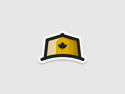 Canada cap sticker affinity affinity designer canada cap icon pixel perfect shading shadow sign sticker symbol thick lines yellow