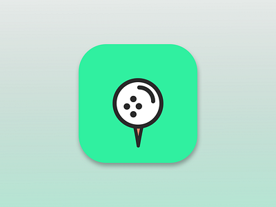 Golf App Icon app ball design flat golf golfball icon ios logo logos score simple