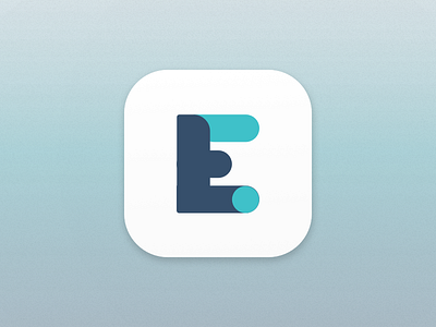 Events App Icon app e events flat group icon letter modern network party simple social