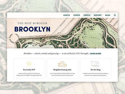Daily UI - #003 brooklyn daily ui icon illustration landing page map navigation ui web
