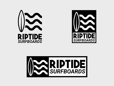Riptide Surfboards branding design graphic design logo
