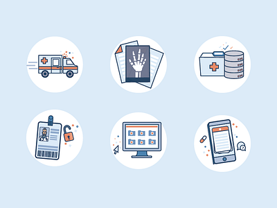 Health Data Icons ambulance badge data files folder health icon design icons medical medicine server xray