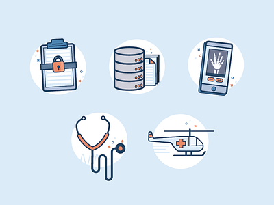 Health Data Icons - Part 2 data flat health icon design icons line medical medicine outline