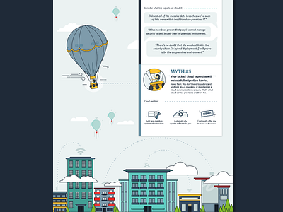 Balloon Infographic balloon buildings city cloud copy flat hot air balloon illustration infographic myths town