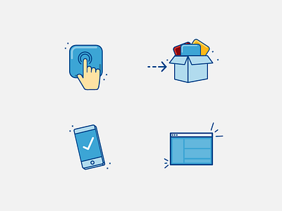 Security Software Icons - 2 app box flat icon design icons line phone security touch window