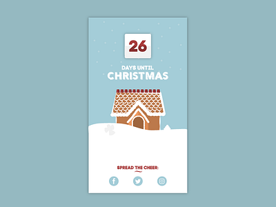 Daily UI #014 christmas countdown gingerbread house holidays snow timer