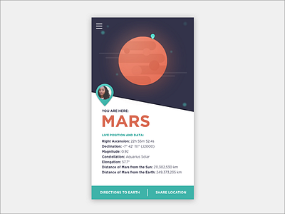 30 Minute Design Challenge (and Daily UI #020) - Mars 020 30 minute 30 minute challenge challenge daily ui dailyui mars space ui ux