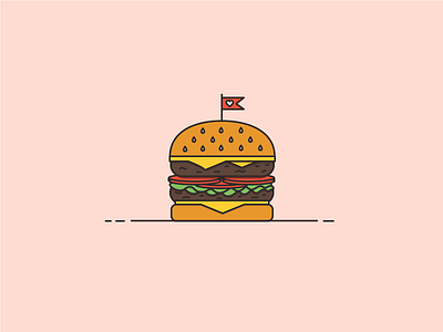 30 Minute Challenge - Burger 30 minute challenge 30minutechallenge burger flat food hamburger outline