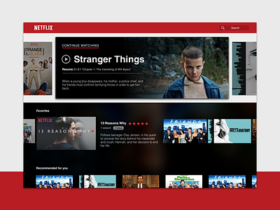 Daily UI #025 025 apple tv daily ui dailyui dailyui025 netflix sketch stranger things tv tv app ui ux