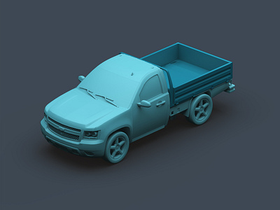 pickup truck_ Isometric