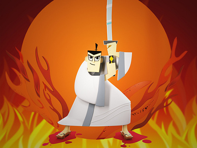 Samurai Jack 3d illustration render samurai samurai jack vector