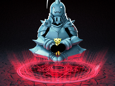 Al-Fullmetal alchemist 3d 3drender alchemist cartoon cartoon character fullmetal fun illustration maya render transmutation