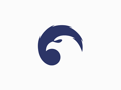 Eagle Logo animal blue eagle logo negative space strong white