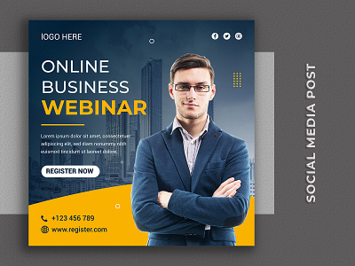 Online Business Webinar Social Media Post