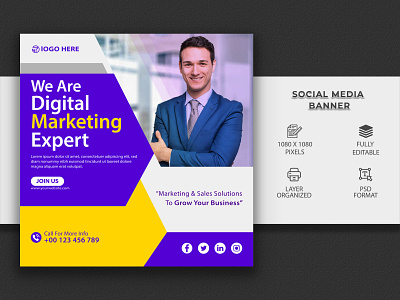 Digital Marketing Expert Instagram post Design design facebook cover banner flyer social graphic design post social media template