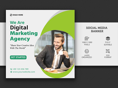 Marketing Agency Instagram Post Design design facebook cover banner flyer social graphic design post social media template