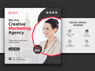 Creative Marketing Agency Instagram post Design