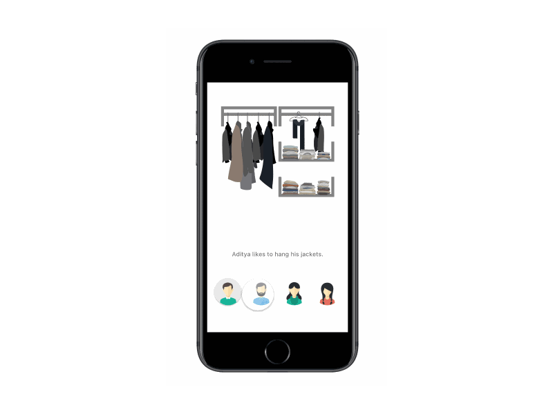 Wardrobe Configurations animation framer furniture interaction ios motion prototype ux