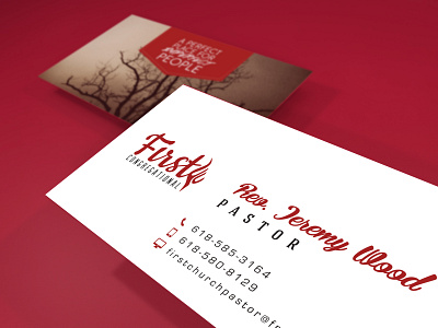 First Church Business Card branding design illustration logo typography