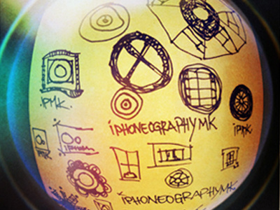 Sketch-ing iphoneographymk blog logo draft in iphoneography logo progress sketch