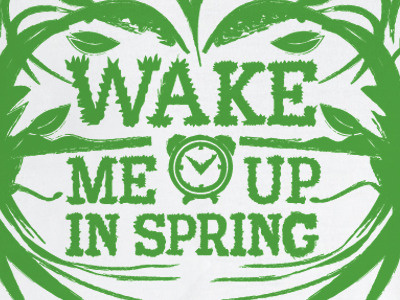 Please do! clock illustration spring time typography