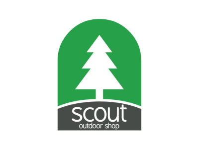 Logo for Scout minimal mountain nature outdoor shop skopje