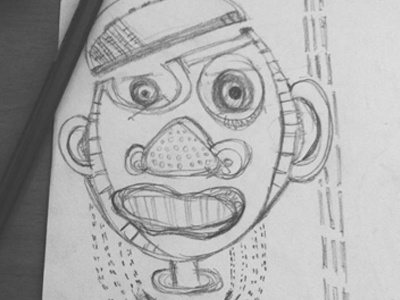 Happy monster doodle happy monster pencil sketch skopje