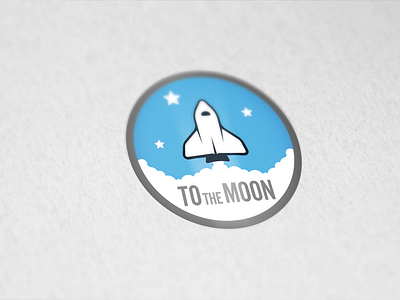 Spaceship Moon Logo Design