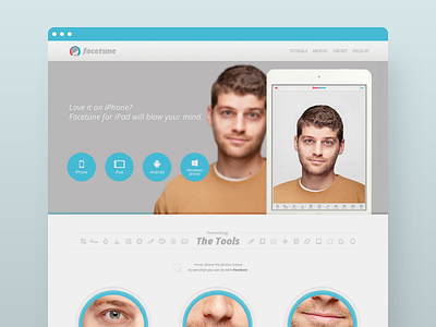 Facetune website - retrospective