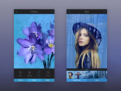 Enlight app screens - retrospective app appstore camera create enlight filters icons ios photo photo editing screen