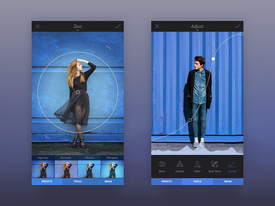 Enlight app screens - retrospective app appstore camera curves enlight filters icons ios photo photo editing widget