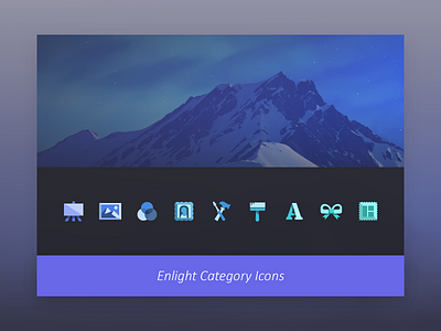 Enlight app - category icons - retrospective