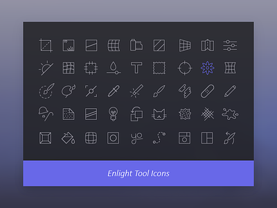 Enlight app - toolbar icons - retrospective app appstore button camera enlight icons ios menu photo photo editing toolbar tools