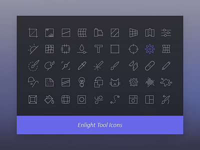 Enlight app - toolbar icons - retrospective