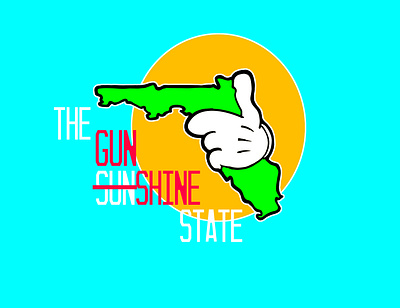 Gunshine State art design florida florida art graphic design gun gun art guns logo state art