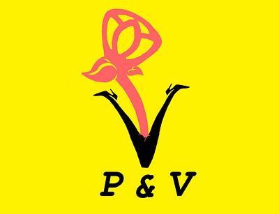 P&V Logo art brand art branding design graphic design illustration logo minimal sex vector