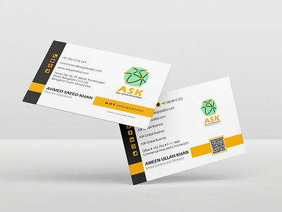Business Card Design for ASK Global Business branding business card logo print stationary visiting card